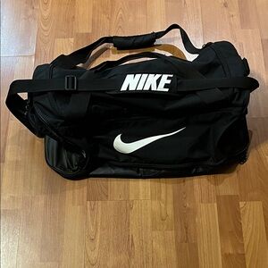 Nike Black and White Duffel Bag